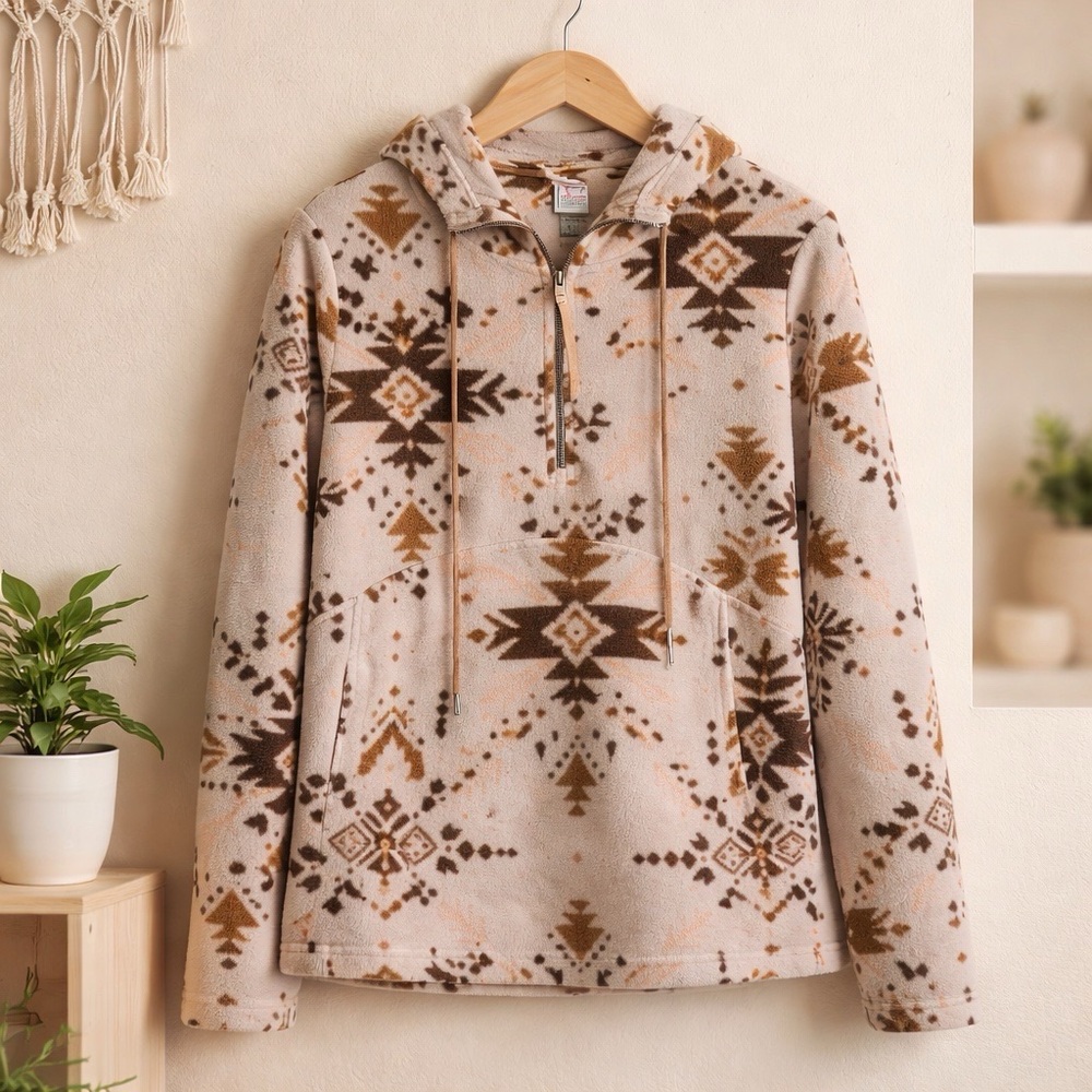 Avalanche Outdoor Supply Co. Southwestern Print Fleece Hoodie Size M